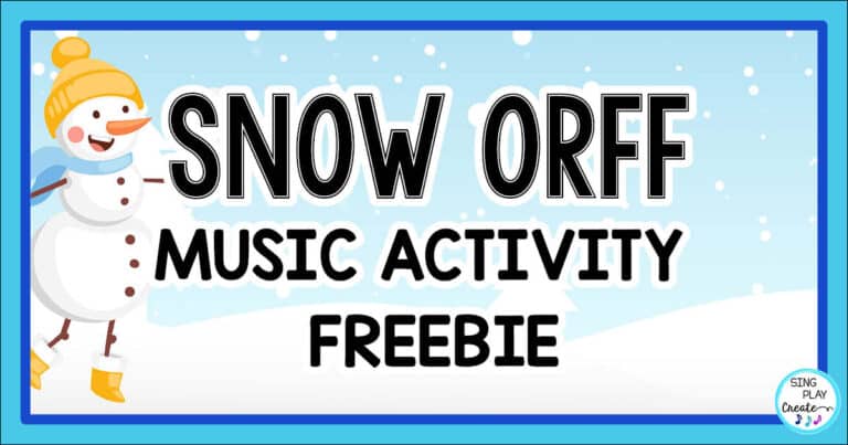SNOW ORFF MUSIC ACTIVITY FREEBIE