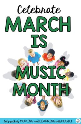 Celebrate MIOSM, March is music in our schools month at your elementary school with these free ideas.