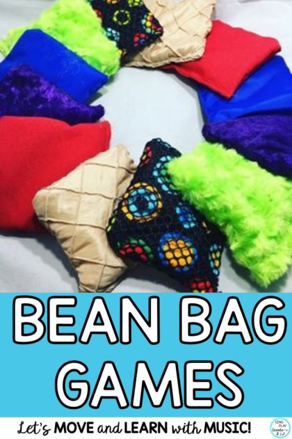 Bean bag activities for preschool, home school, and elementary classrooms from Bear Paw Creek.