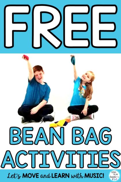 Free bean bag activity ideas from Sing Play Create for the elementary music classroom.
