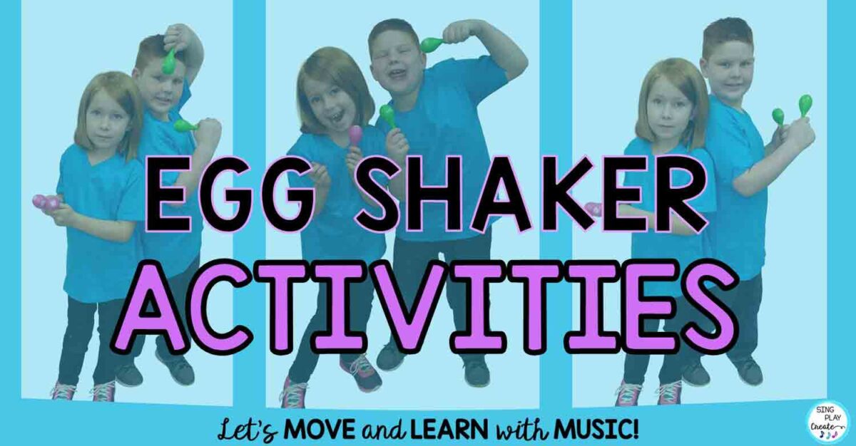 Egg shaker activities for preschool and elementary music classes. Free activities for preschool, kindergarten and music classes for egg shaker activities.