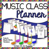 Elementary Music Class Planner