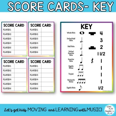 Play this fun music theory games to help your students learn notes, rests and values. "Flip It, Slap It, Match It!"
