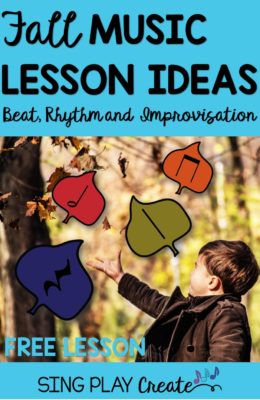 Fall music lesson with creative movement and improvisation by Sing Play Create