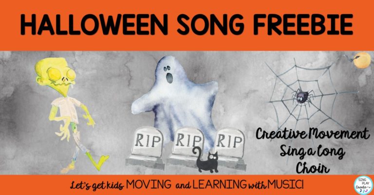 Sing Play Create Halloween Song Freebie