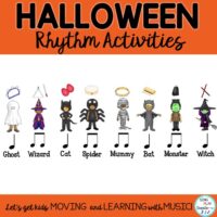 Halloween Music Rhythm-Composing-Improvisations-Lessons and Activities