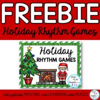 Free Holiday Rhythm games for your elementary music classroom.