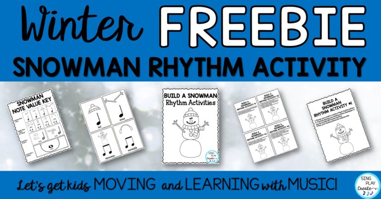 Free Music Education resources from Sing Play Create for your elementary music classroom.