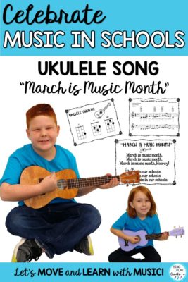 Teach ukulele with this song for music in schools month. MIOSM 