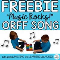 Free music lesson Orff Song "Music Rocks" from Sandra at Sing Play Create.
