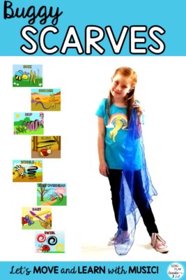 BUGGY SCARF ACTIVITIES are perfect for spring wiggles. 