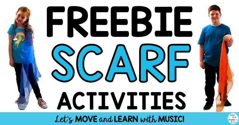 12 Free Scarf movement activities for music educators.