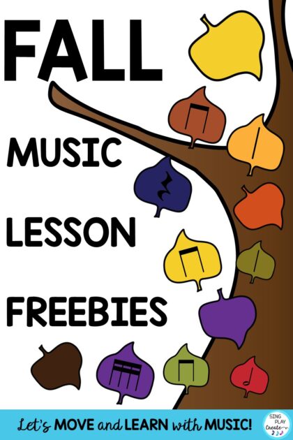 Free fall music lesson freebies from Sing Play Create.