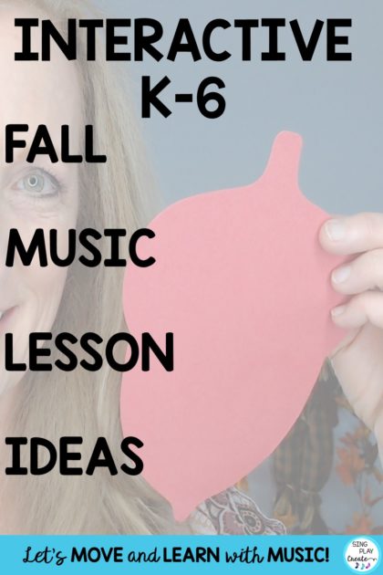 Fall music lesson ideas using manipulatives. 