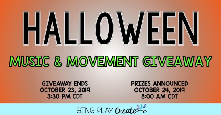 HALLOWEEN MUSIC AND MOVEMENT GIVEAWAY 2019