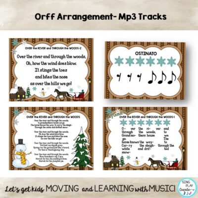OVER THE RIVER AND THROUGH THE WOODS MUSIC LESSON