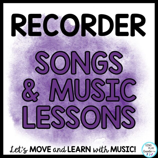 Recorder songs and lessons by Sing Play Create.
