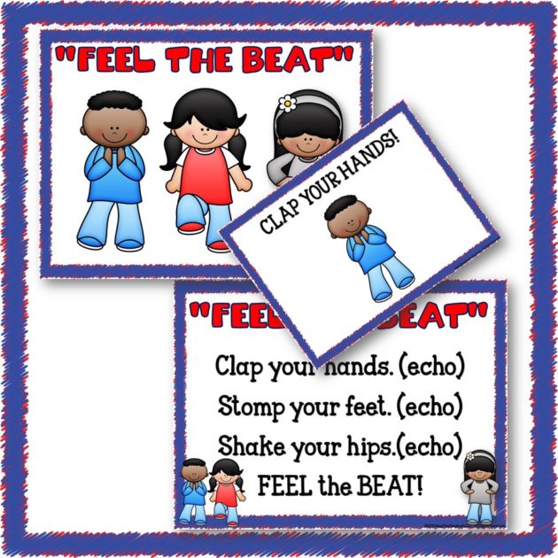 Free activity feel the beat chant and movement activity.