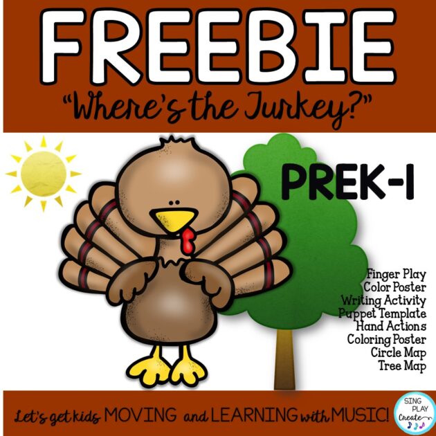 Freebie finger play "Where's the Turkey?"