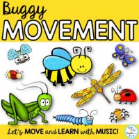 Buggy Movement Activity Posters, Cards, Presentation for Freeze Dance Activities