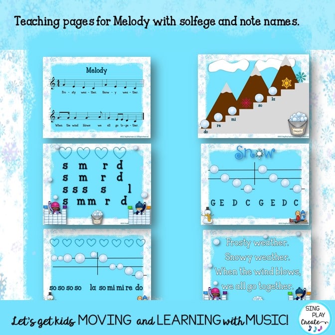 Music Kodaly Orff Lesson Frosty Weather Game Song Worksheets Mp3 Tracks