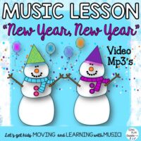 Music Lesson and Orff Game Song: “New Year, New Year” Mp3 Tracks K-6