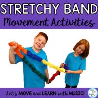 Stretchy Band and Connect a Band Movement Activities Music, PE, Team Building