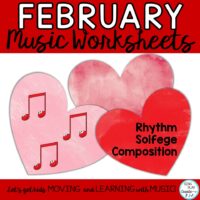 Music Class February Composition and Notation Worksheets