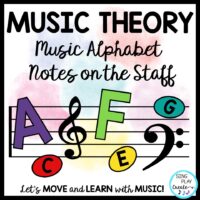 Music Theory Lessons: Alphabet, Notes, Pitch, Games, Song, Presentation {Unit}