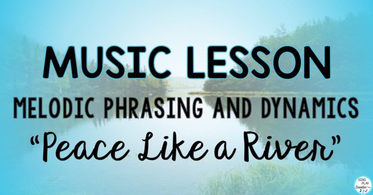 One song that works well for teaching concepts like melodic phrasing and dynamics is the African American Spiritual, “Peace Like a River”.