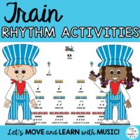 Train Rhythm Activities Presentation, Flashcards, Google Apps Digital Resource