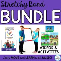 Stretchy Band Songs & Movement Activities BUNDLE: Music, PE, Team Building