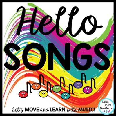 HELLO SONG BUNDLE- Hello Songs are a fun way to get your students transitioned into elementary music class. Each song comes with a video and presentation. Welcome your students to class and encourage classroom community by singing together at the beginning of each class.