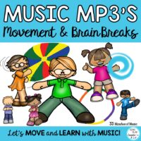 Music Tracks for Movement Activities, Brain Breaks and Music Lessons