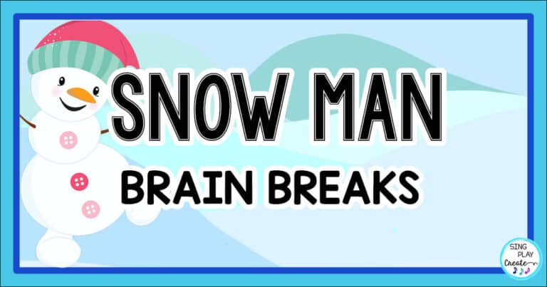 Winter "Snowman Dance" brain break and movement activity can help your students transition back into school after the break.
