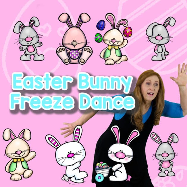 Easter Bunny FREEZE DANCE 