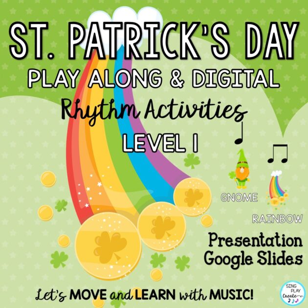 St. Patrick's Day Rhythm Activities LEVEL 1 : Rhythm Play Along Video
