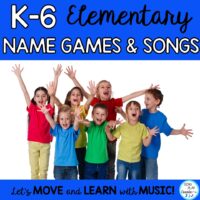 Elementary Back to School songs, Name Games, and Chants with Mp3’s K-6