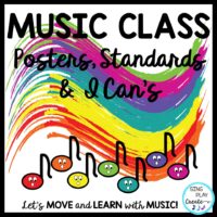 Music Essentials Decor 2: Posters, Standards, I Can Statements, Bulletin Board