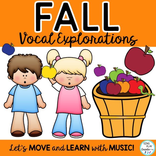 Fall Vocal explorations to practice singing, warm up and explore the voice for young children.