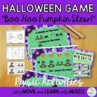 Halloween Music Game and Rhythm Lesson "Boo Hoo, What are You?"