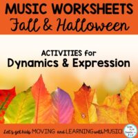 Halloween and Fall Music Class Dynamics And Expression Worksheets