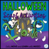 Halloween Scarf Activities for Music, PE, Special Needs and Classroom Teachers
