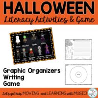 Halloween & Fall Literacy Writing Activities with Graphic Organizers K-2