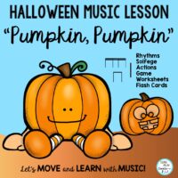 Halloween Rhythm Chant "Pumpkin, Pumpkin Round and Fat" and Song Lesson