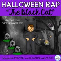 Halloween Music Class Rhythm Rap and Game "The Black Cat" Orff Arrangement