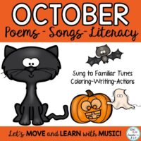 October & Halloween: Poems, Songs of the Month ELA Activities, Google Slides