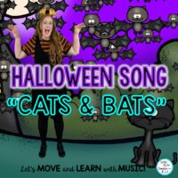 Halloween Action Song “Cats and Bats” Literacy Activities, VIDEO & Mp3 TRACKS