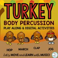 Turkey Body Percussion Steady Beat Play Along Activity: Video, Google Apps