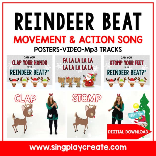 Holiday Movement Activity "Reindeer Beat" Brain Break, Dance Video
